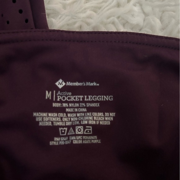 SOLD New Members Mark legging purple plum workout 0455 - Picture 5 of 5